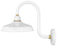 Hinkley Foundry Classic Small Tall Gooseneck Barn Light, Gloss White
