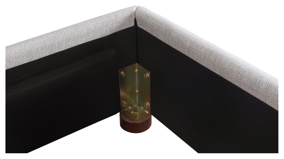 Luzon King Bed Tall Headboard Light Grey