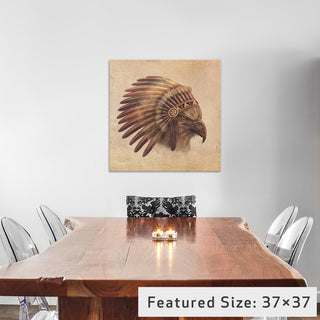 "Eagle Chief #2" by Terry Fan, 37x37x1.5