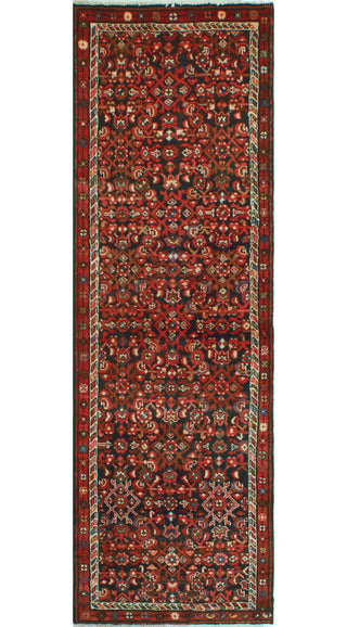 Fine Vintage Distressed Javier Red/Charcoal Runner, 2'9 x 7'9