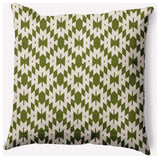 20" x 20" Geo Craze Indoor/Outdoor Polyester Throw Pillow, Olive