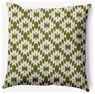 20" x 20" Geo Craze Indoor/Outdoor Polyester Throw Pillow, Olive