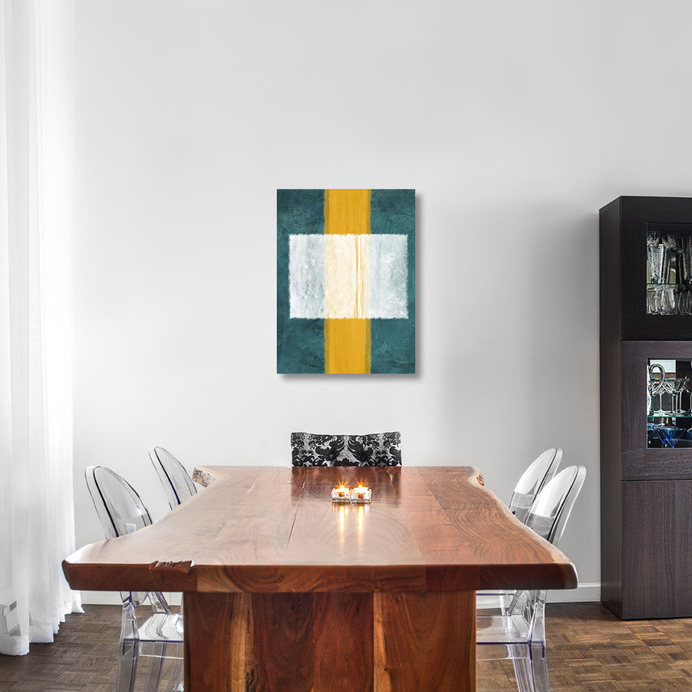 "Green And Yellow Abstract Theme 3" Fine Art Print