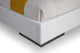 Modrest Cartier Modern White Vegan Leather + Stainless Steel Bed, Queen