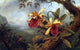 Martin Johnson Heade Orchids and Hummingbird, 18"x27" Wall Decal