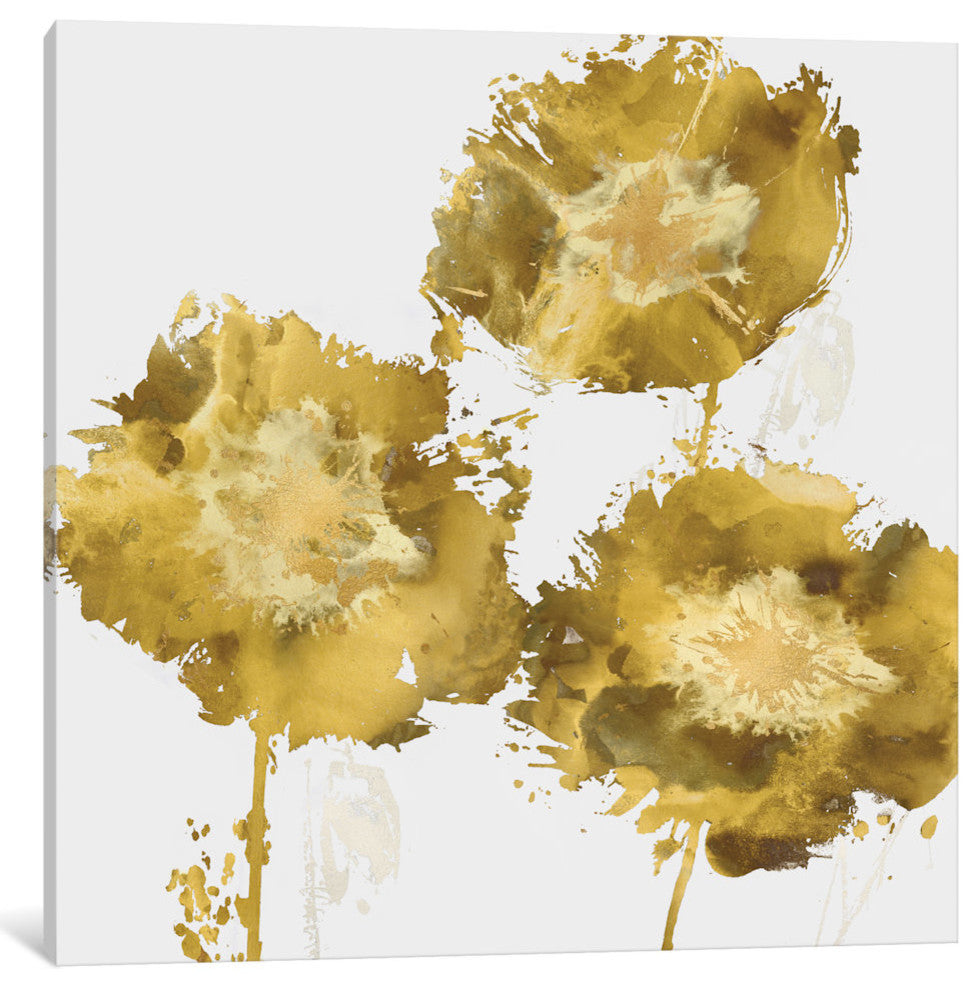 "Golden Flower Burst II" by Vanessa Austin, Canvas Print, 37x37"