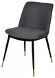 Set of Two Gray Black Dining Chairs