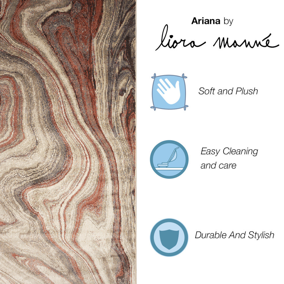 Ariana Marble Indoor Rug Warm 8'10"x11'9"