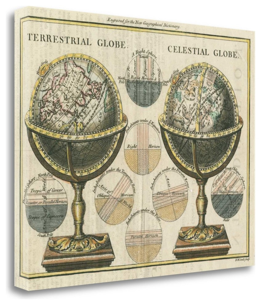 "Antique Globes" By Wild Apple Portfolio, Giclee Print on Gallery Wrap Canvas