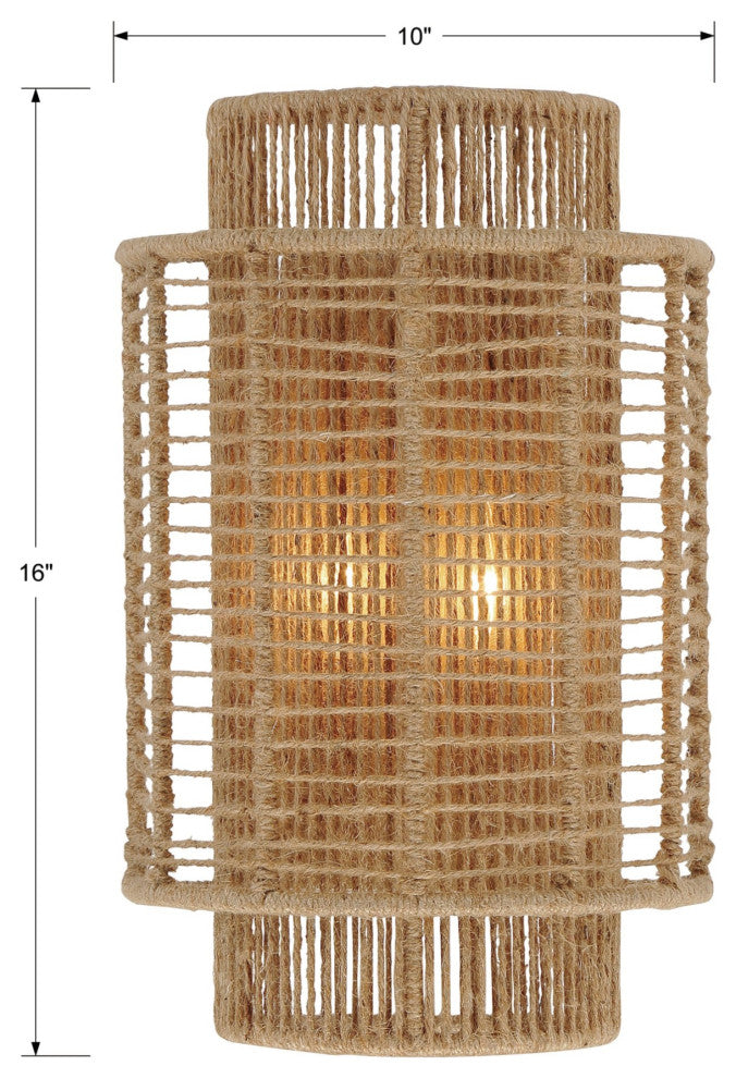 Crystorama Lighting Group JAY-A5002 Jayna 2 Light 16" Tall Wall - Burnished