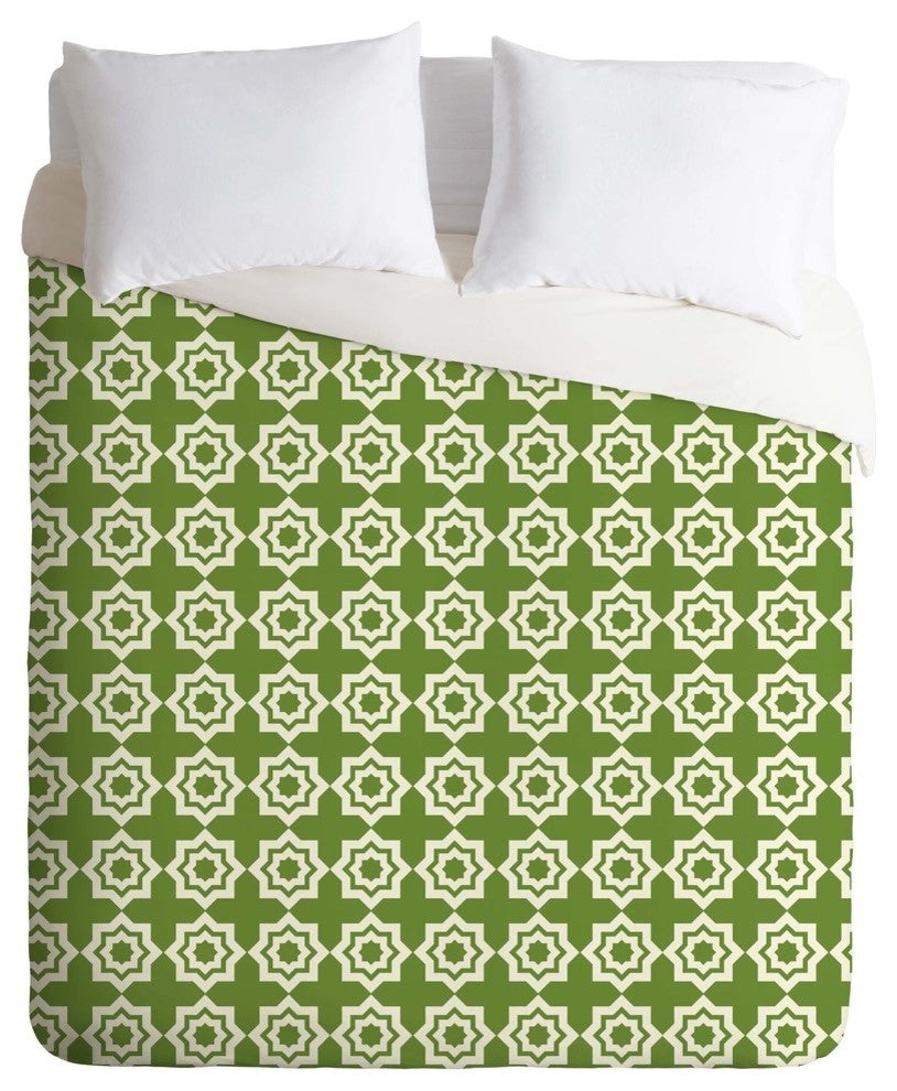 Deny Designs Khristian A Howell Moroccan Mirage Green Duvet Cover - Lightweight