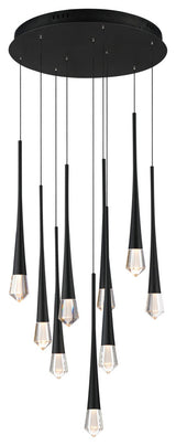 ET2 E24227-122 Pierce 19"W LED Crystal Multi Light Pendant - Black