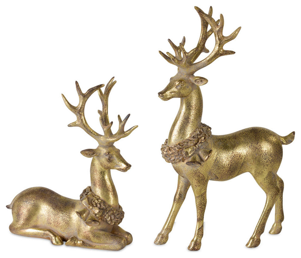 Deer, 2-Piece Set, Gold