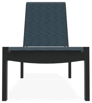 Leeward Sling Stackable Outdoor Chaise Lounge, Nimbus Ocean/Graphite