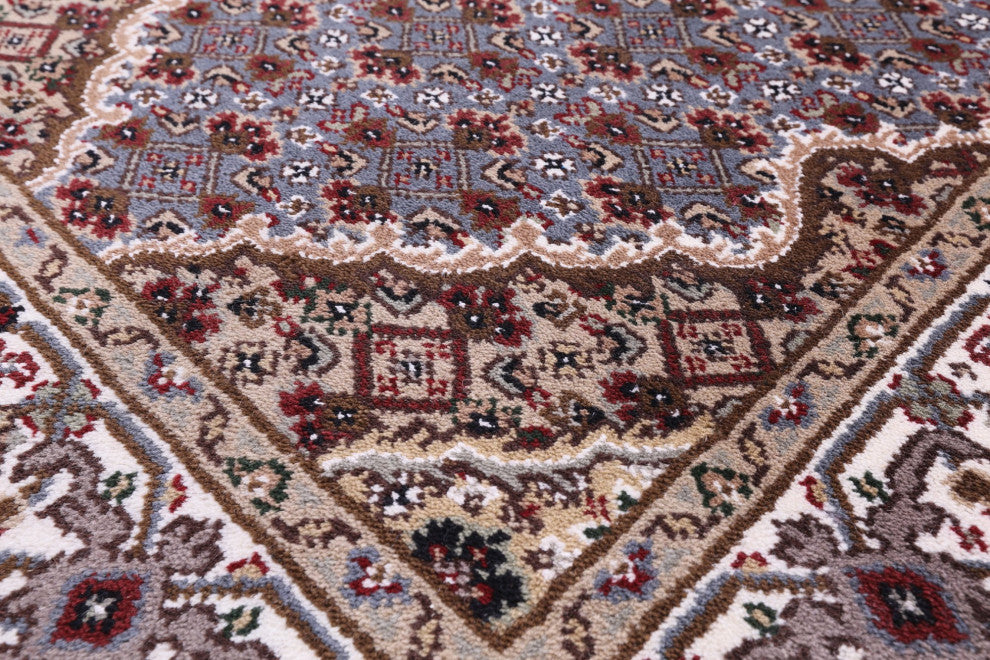 Persian Tabriz Wool and Silk Hand Knotted Runner Rug 2' 7" X 17' 10" Q8948