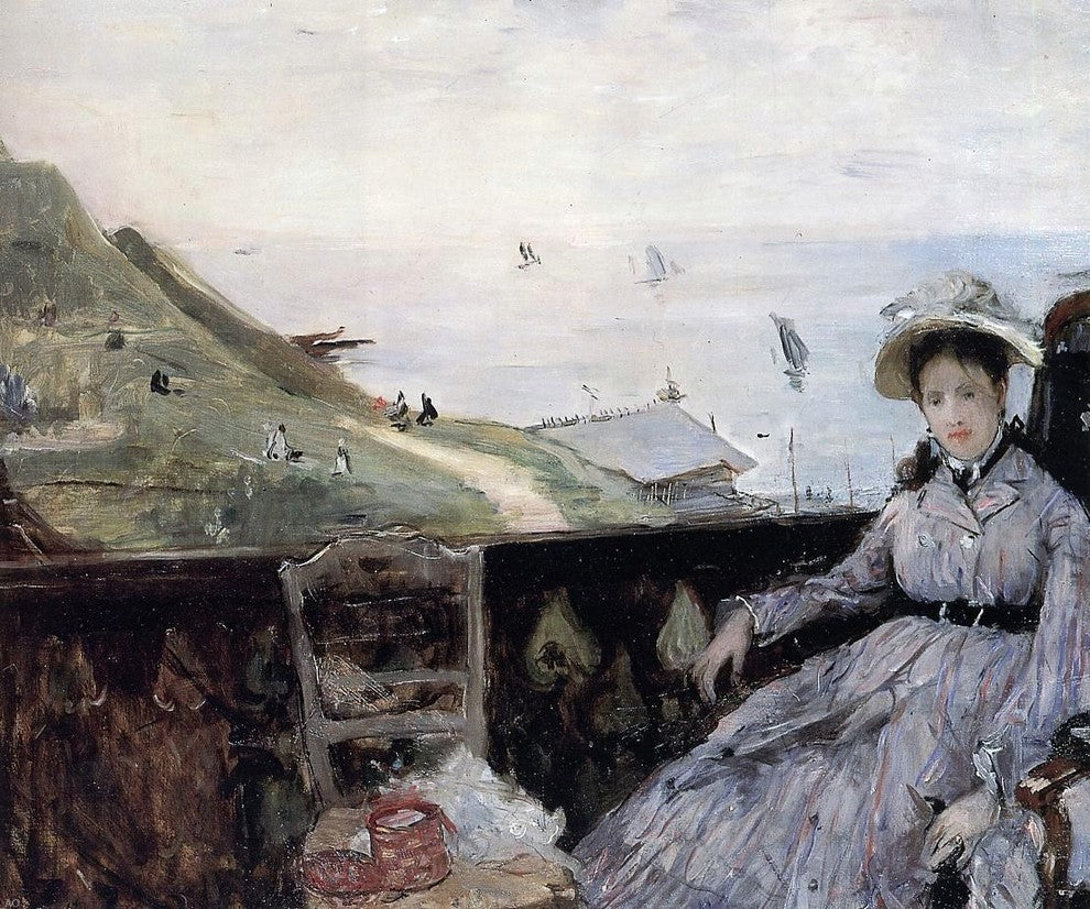Berthe Morisot On the Terrace, 20"x25" Wall Decal