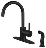 LS8570DLSP Concord Single-Handle Kitchen Faucet With Side Sprayer, Matte Black