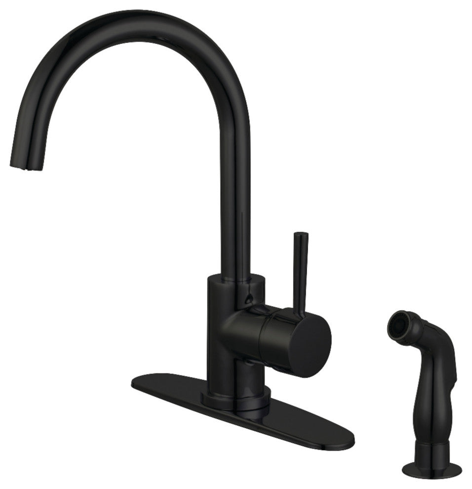 LS8570DLSP Concord Single-Handle Kitchen Faucet With Side Sprayer, Matte Black