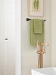 Amerock Mulholland Traditional Towel Bar, Matte Black, 18" Center-to-Center
