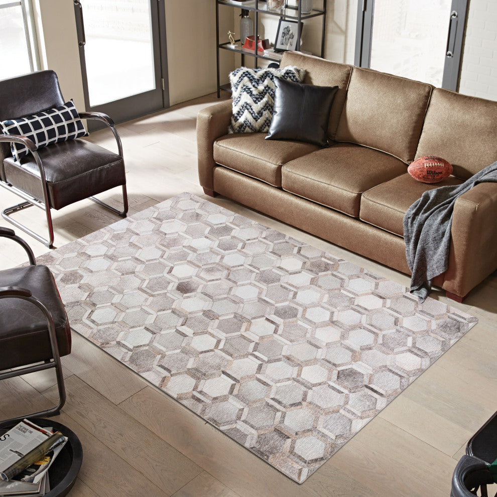 Indoor/Outdoor Stetson SS1 Flannel Machine Washable 5' x 7'6" Rug