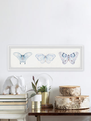 "Butterfly Madness" Framed Painting Print, 30x10