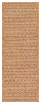 Rug Unique Loom Outdoor Border Light Brown Runner 2' 2 x 6' 0