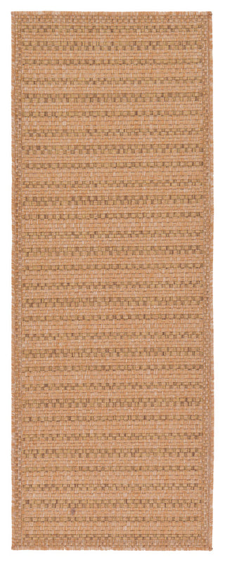 Rug Unique Loom Outdoor Border Light Brown Runner 2' 2 x 6' 0