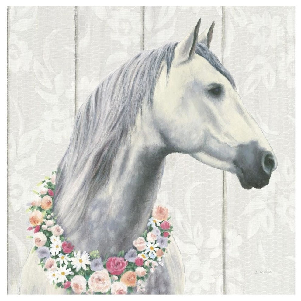"Spirit Stallion I on Wood" Digital Paper Print by James Wiens, 20"x20"