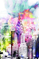 "New York Splatter" Tempered Glass Wall Art