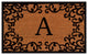 Chateaux Monogram Doormat, 18"x30", Natural, Black, Letter A