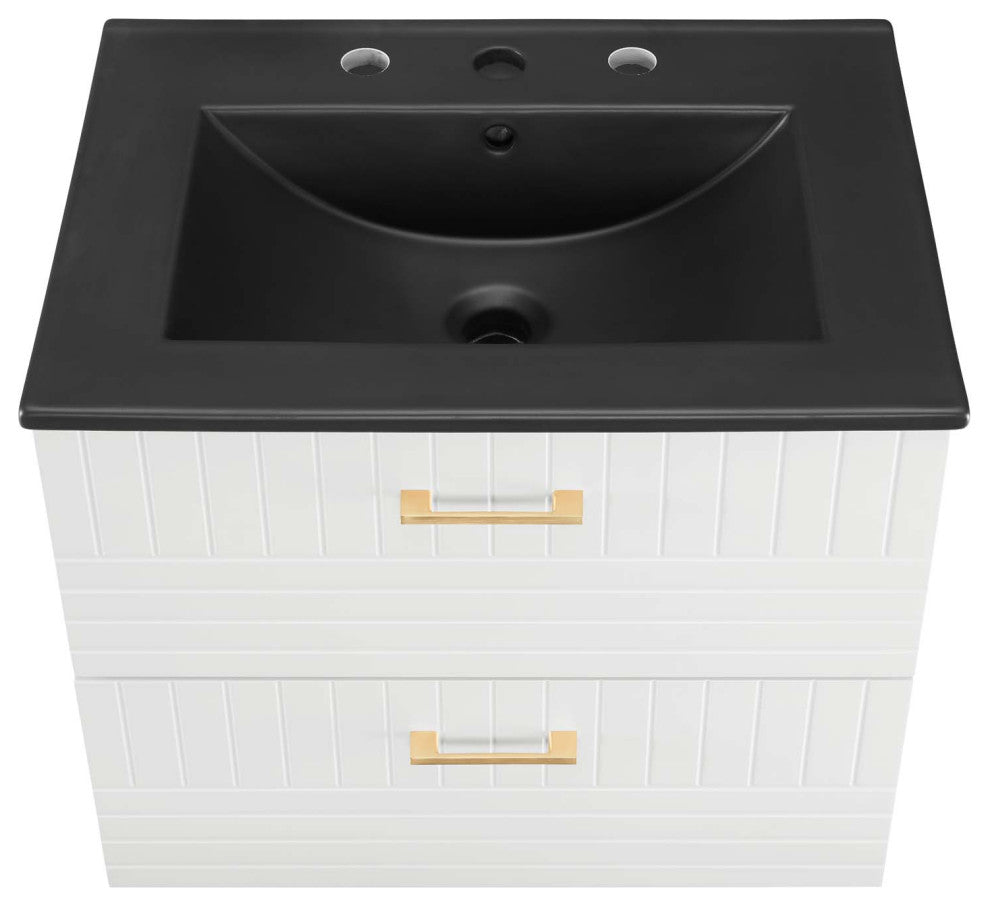 Daybreak 24" Bathroom Vanity, White Black