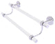 Clearview 18" Double Towel Bar with Groovy Accents, Polished Chrome