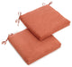 20"X19" Solid Microsuede Chair Cushions, Set of 2, Spice