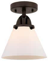 Large Cone Semi-Flush Mount, Oil Rubbed Bronze, Matte White, Matte White