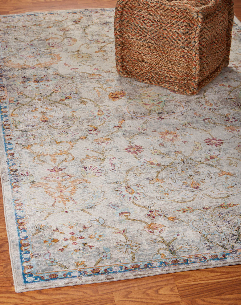 4??x 6??Beige Abstract Garden Area Rug