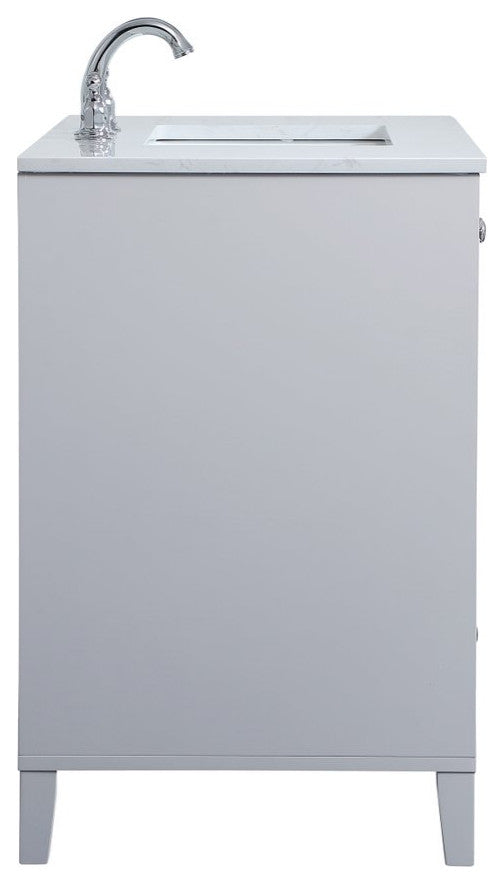 22" Traditional Grey-Light Bathroom Vanity