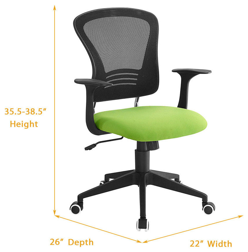 Cool Office Desk Chair, "Paterson", Green