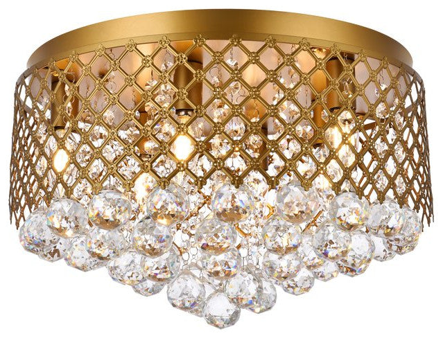 Thomas 6-Light Brass Flush Mount