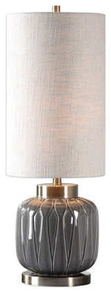 Uttermost Zahlia Aged Gray Ceramic Lamp