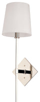 Cortland, One Light Wall Sconce, Polished Nickel Finish, Parchment Shade