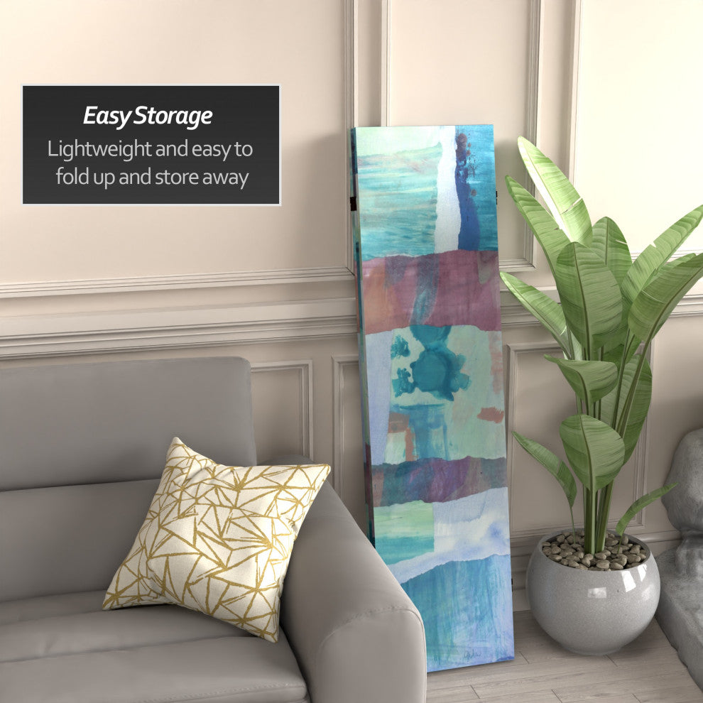 5' Tall Ocean Dance Canvas Room Divider