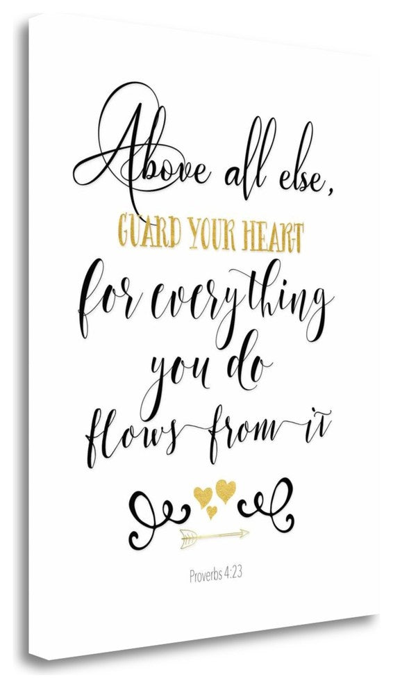 "Proverbs 23 - 4" By Tara Moss,Ready to Hang Giclee Print on Gallery Wrap Canvas