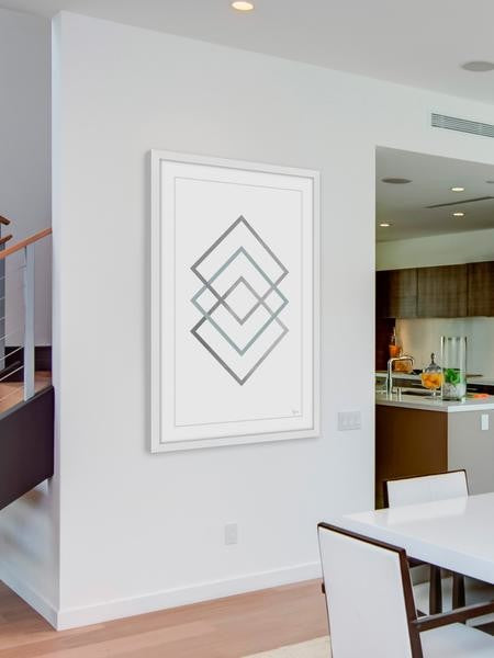 "Diamond Hologram IV" Framed Painting Print, 30"x45"