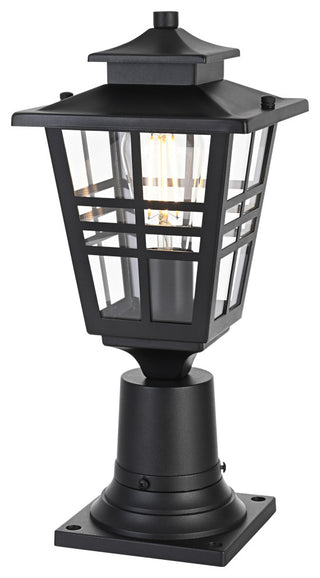 Home Living 7" Outdoor Post Light, Black
