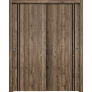 Bypass Doors 60 x 80 | Planum 0016 Walnut with  | Sturdy Rails