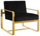 Astute Upholstered Velvet Armchair, Black