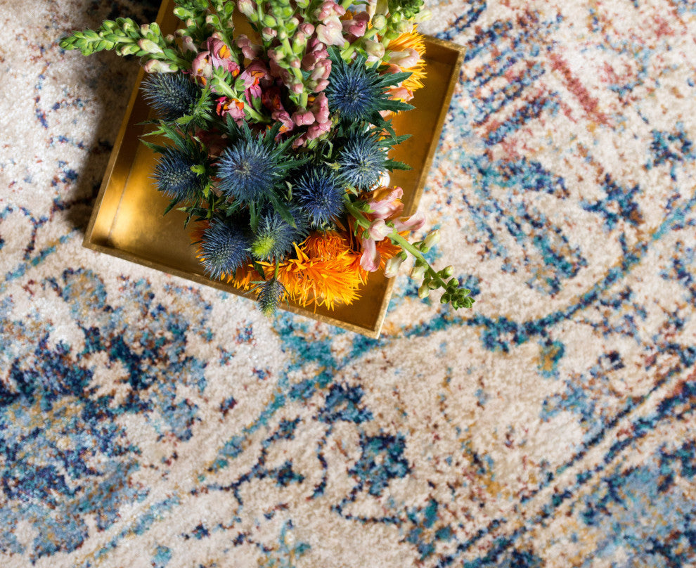 Anastasia Area Rug by Loloi, Sand and Light Blue, 13''x18''