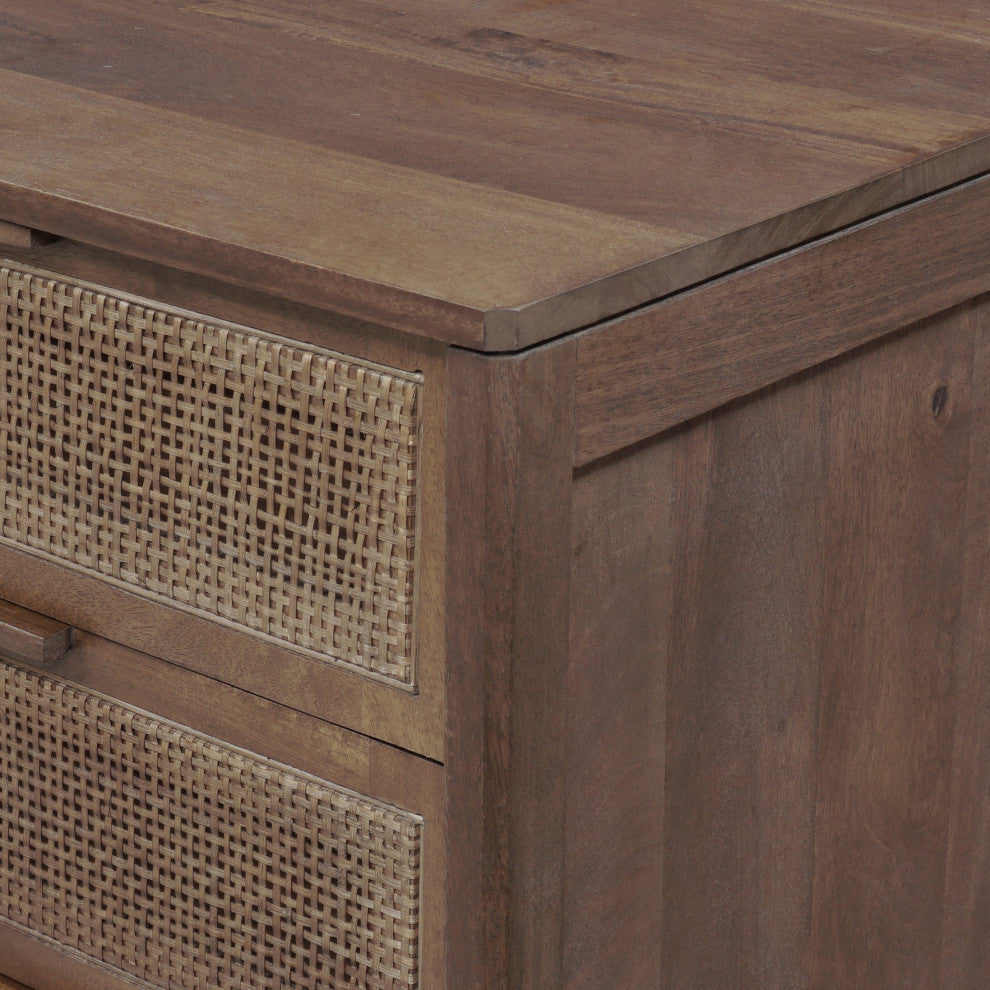 Sydney Large Nightstand-Brown Wash