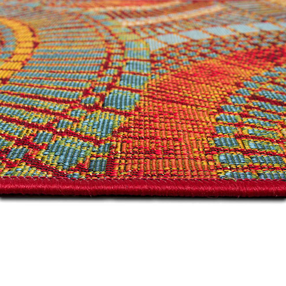 Esencia Circles Indoor/Outdoor Mat Saffron 2'x2'10"