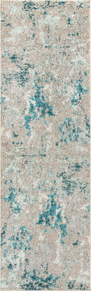 Contemporary POP Modern Abstract Vintage Area Rug, 2 X 8